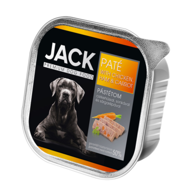 Jack gabonamentes csirke,sonka - répa pástétom kutya konzerv 150 g