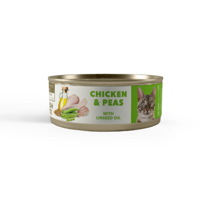 Amity Hypoallergen Chicken with peas with flaxseed oil 80 g adult nedves macskatáp