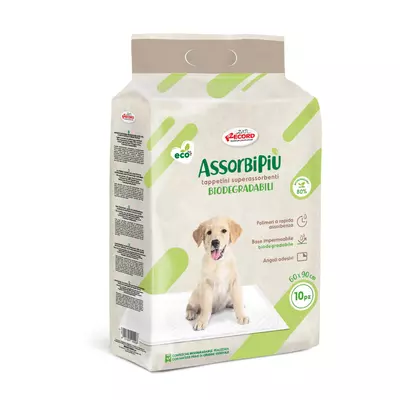 AssorbiPiu ECO biológiailag lebomló kutyapelenka L 60x90, 10 db/cs