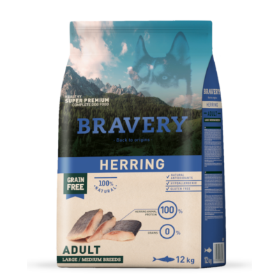 Bravery Herring Adult/Large Medium Breeds 12 kg kutyatáp