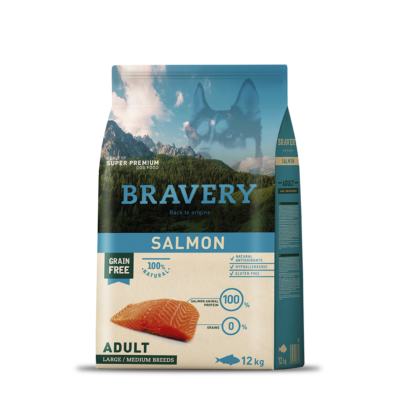 Bravery Salmon Adult Large/Medium Breeds 12 kg kutyatáp