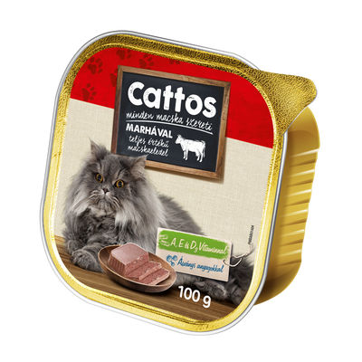 Cattos Alucup macskaeledel marha 100g