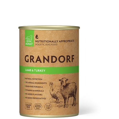 GRANDORF Lamb and Sweet Potato Adult 400g konzerv kutyatáp