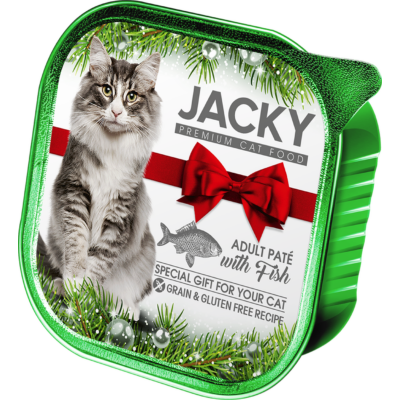 Jacky karácsonyi alutálkás macskaeledel hal 100g