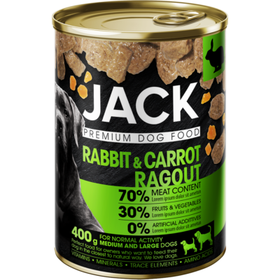 Jack kutya konzerv ragu nyúl-répa 400g