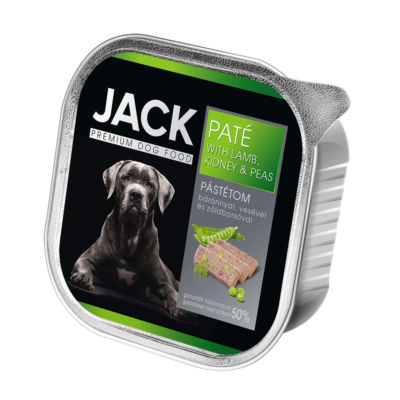 Jack gabonamentes bárány, vese - borsó pástétom kutya konzerv 150 g