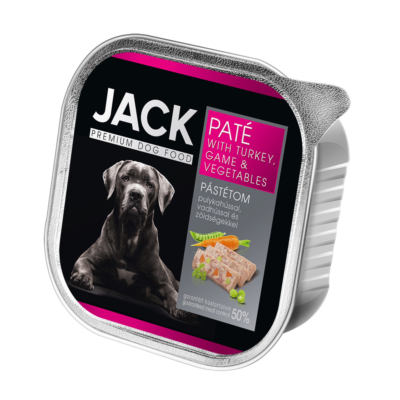 Jack gabonamentes pulyka, vad - zöldség pástétom kutya konzerv 150 g