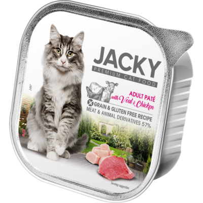 Jacky alutálka pástétom borjú-csirke 100 g felnőtt macskáknak
