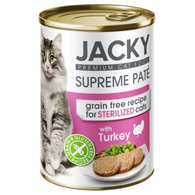 Jacky steril macska konzerv pástétom pulyka 400g