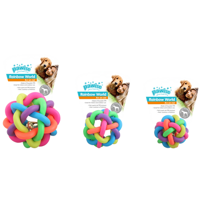 Pawise kutyajáték rainbow fogtisztító labda L