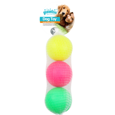 Pawise kutyajáték Neon szivacslabdák 3 db-os