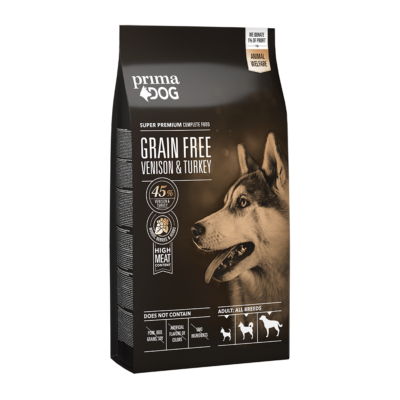 PrimaDog Grain Free Adult All Breeds Venison Turkey száraz kutyatáp 10kg
