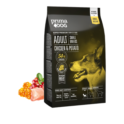 PrimaDog Grain Free Adult Small Breeds Chicken-Potato 1,5 kg