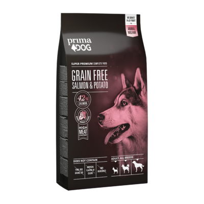PrimaDog Grain Free Adult All Breeds Salmon Potato száraz kutyatáp 10kg
