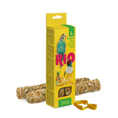 RIO Dupla Rúd Kiegészítő madáreleség trópusi gyümölcsökkel hull.papagájoknak és exotáknak 2x40 g