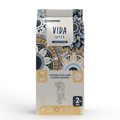 VIDA SUPER DOG Puppy Bárány és Rízs Almával és Áfonyával 2 kg