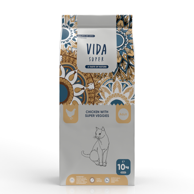 VIDA SUPER CAT Csirke Almával és Répával 10 kg